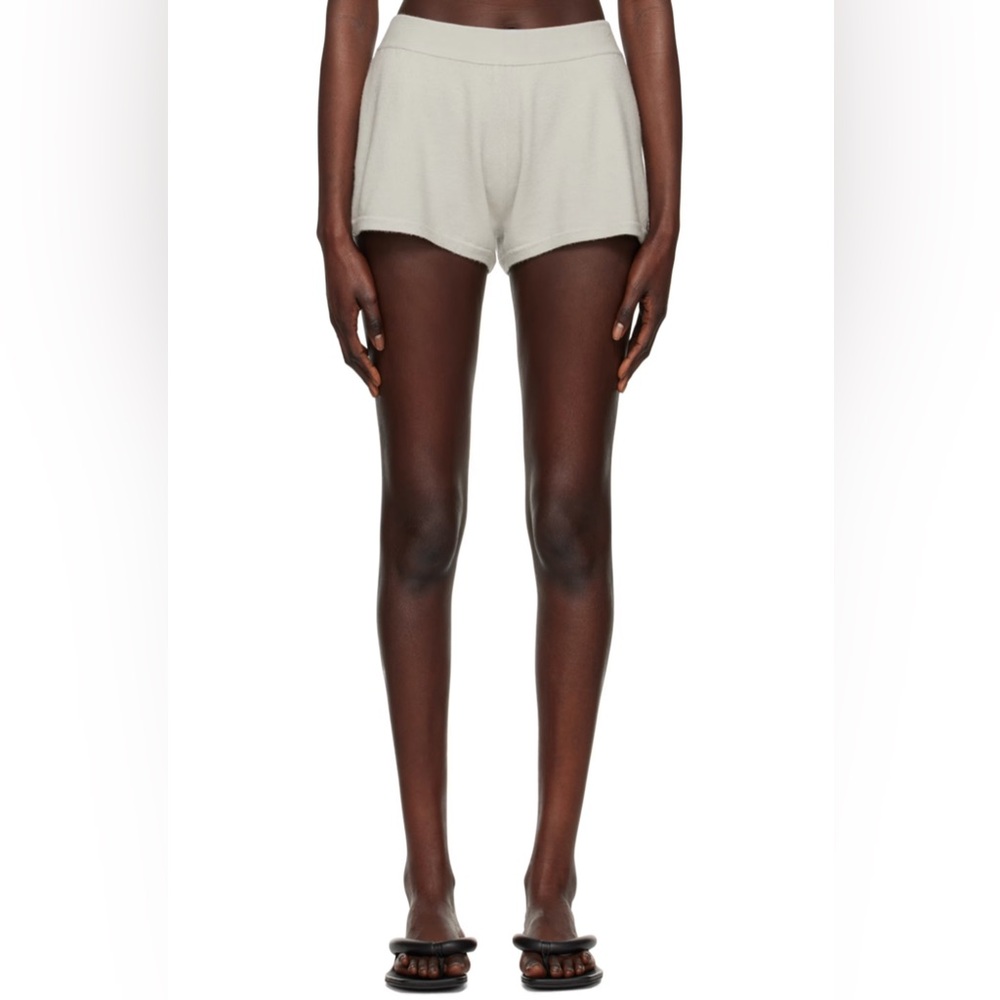 FRENCKENBERGER‎ | Taupe 100% Cashmere Knit Shorts Small $520 Retail Quiet Luxury